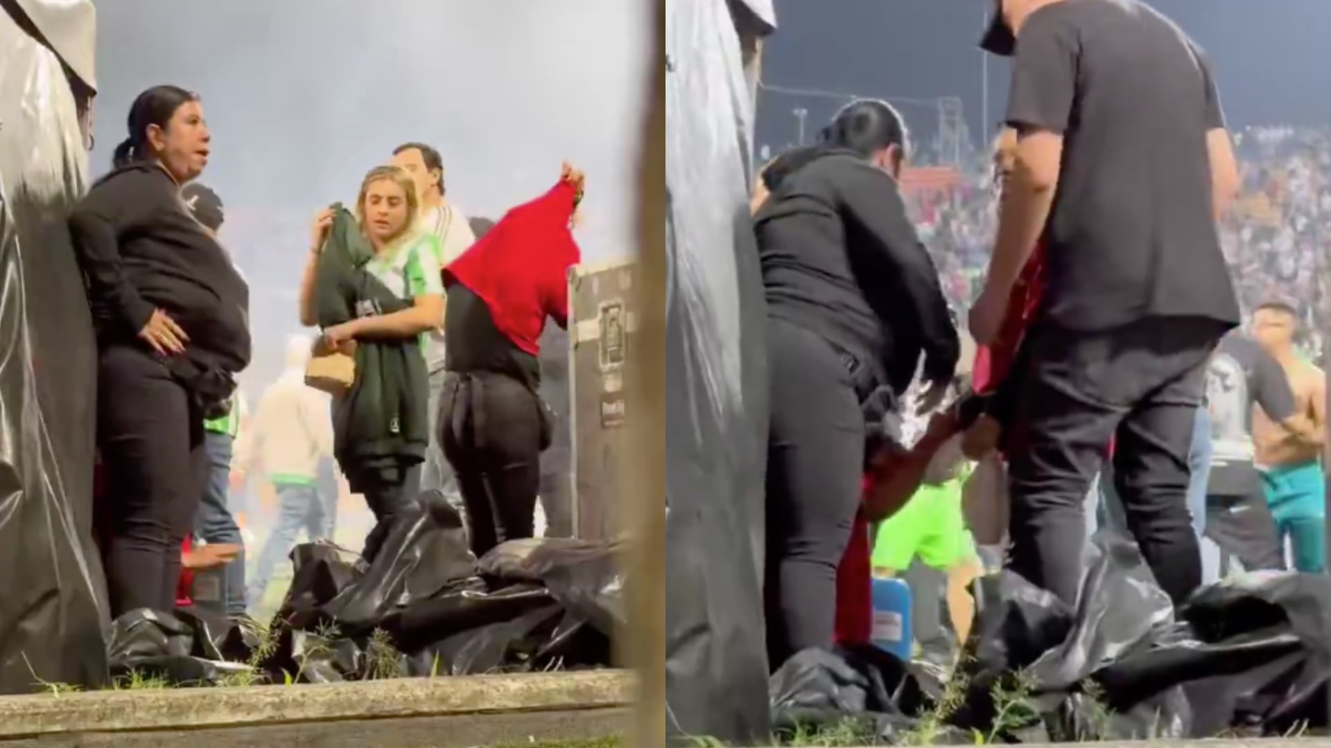 Hincha herida en pelea de hinchas del Atanasio Girardot - Fotos: Capturas de pantalla de un video aficionado tomadas el 18 de diciembre del 2025