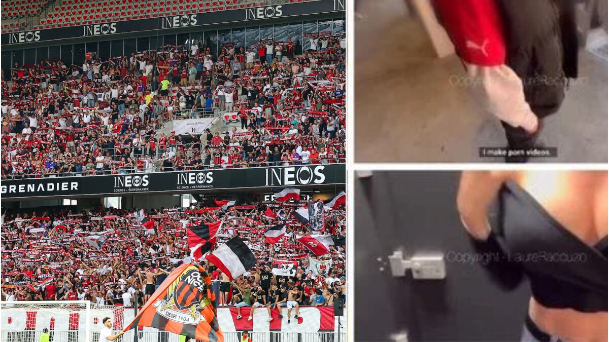 Modelo grabó video para adultos en el estadio del Niza durante un partido
