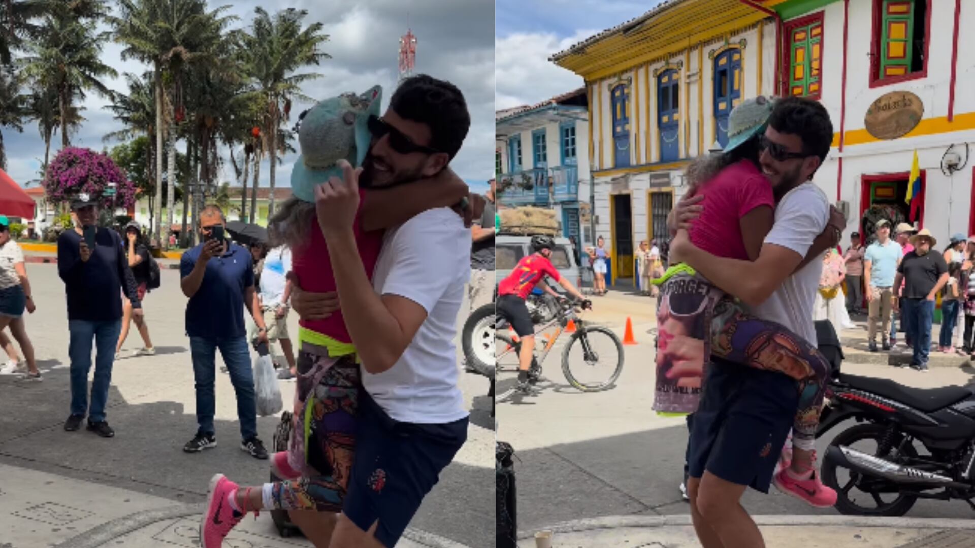 Sebastián Yatra puso a bailar a una adulta mayor al ritmo del merengue.