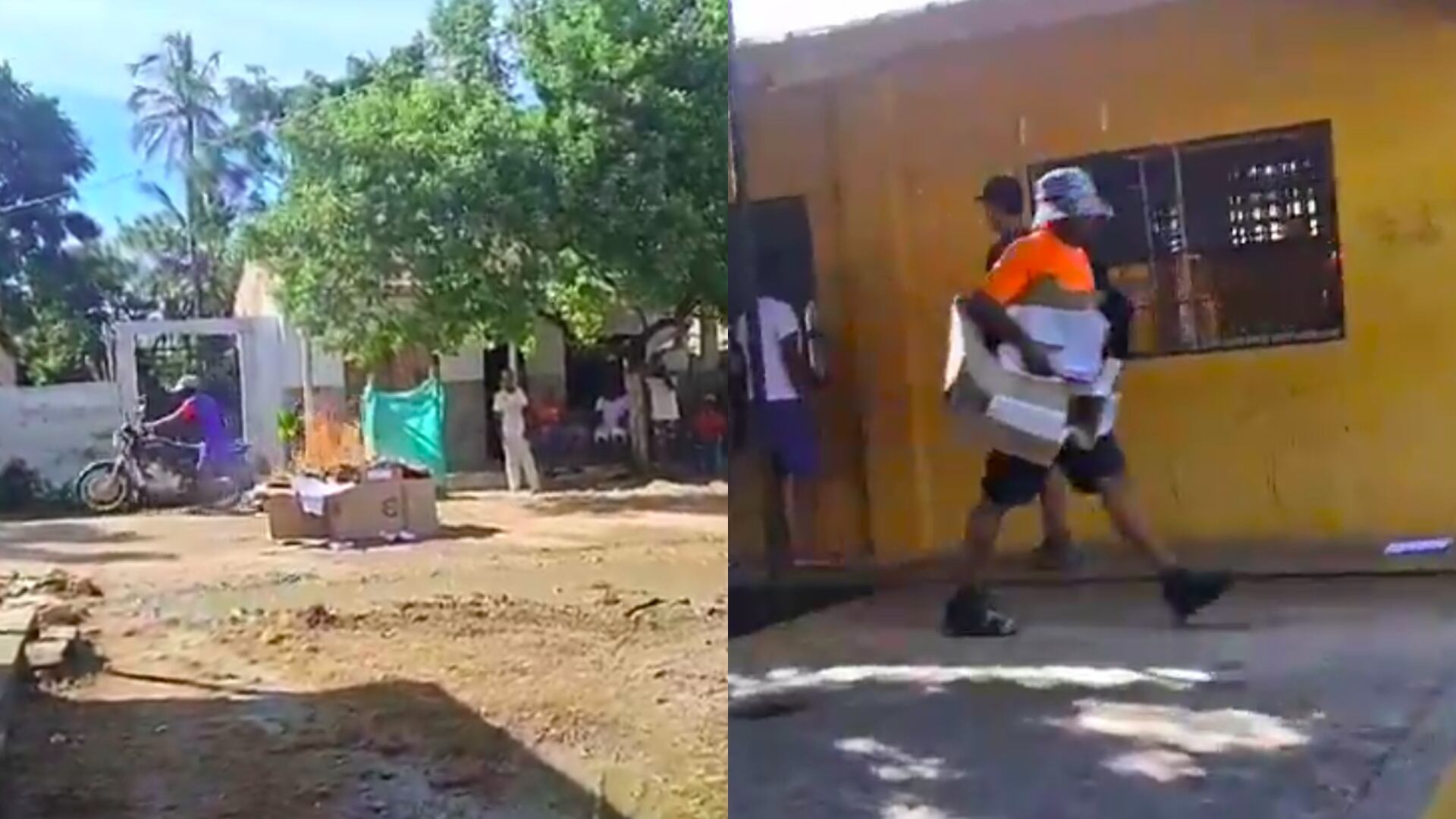 Turba incendió material electoral (Captura de pantalla de redes sociales de Caracol Radio- 26 de octubre)