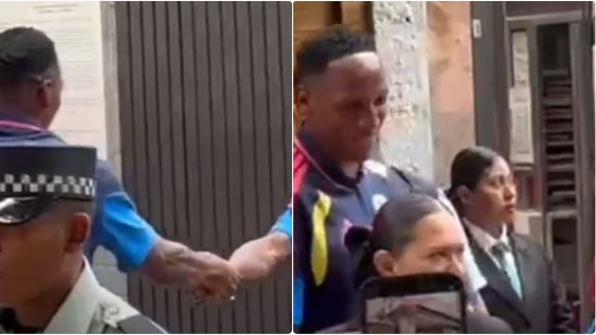 A la brava, Yerry Mina devolvió a compañero de la Selección Colombia para que firmara autógrafos
