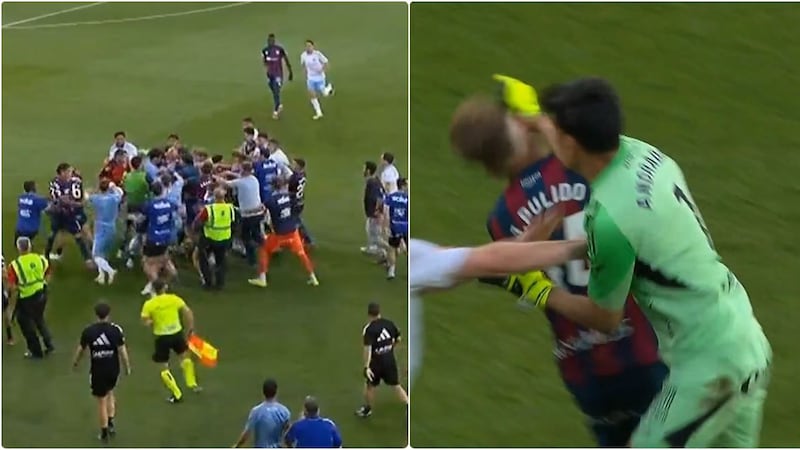 Histórica sanción en España a Esteban Andrada por pegarle un puñetazo a su rival y generar enorme gresca