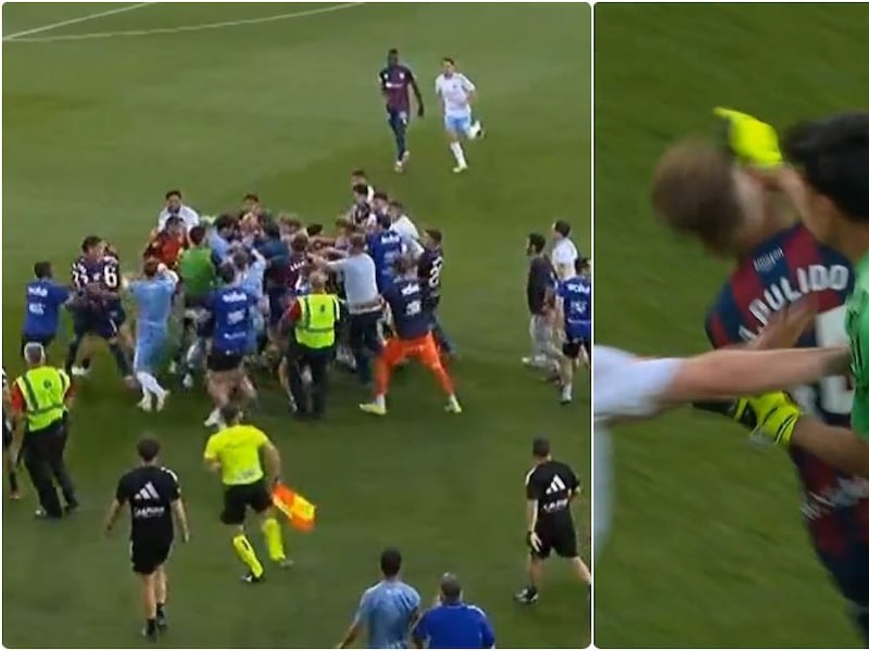 Histórica sanción en España a Esteban Andrada por pegarle un puñetazo a su rival y generar enorme gresca