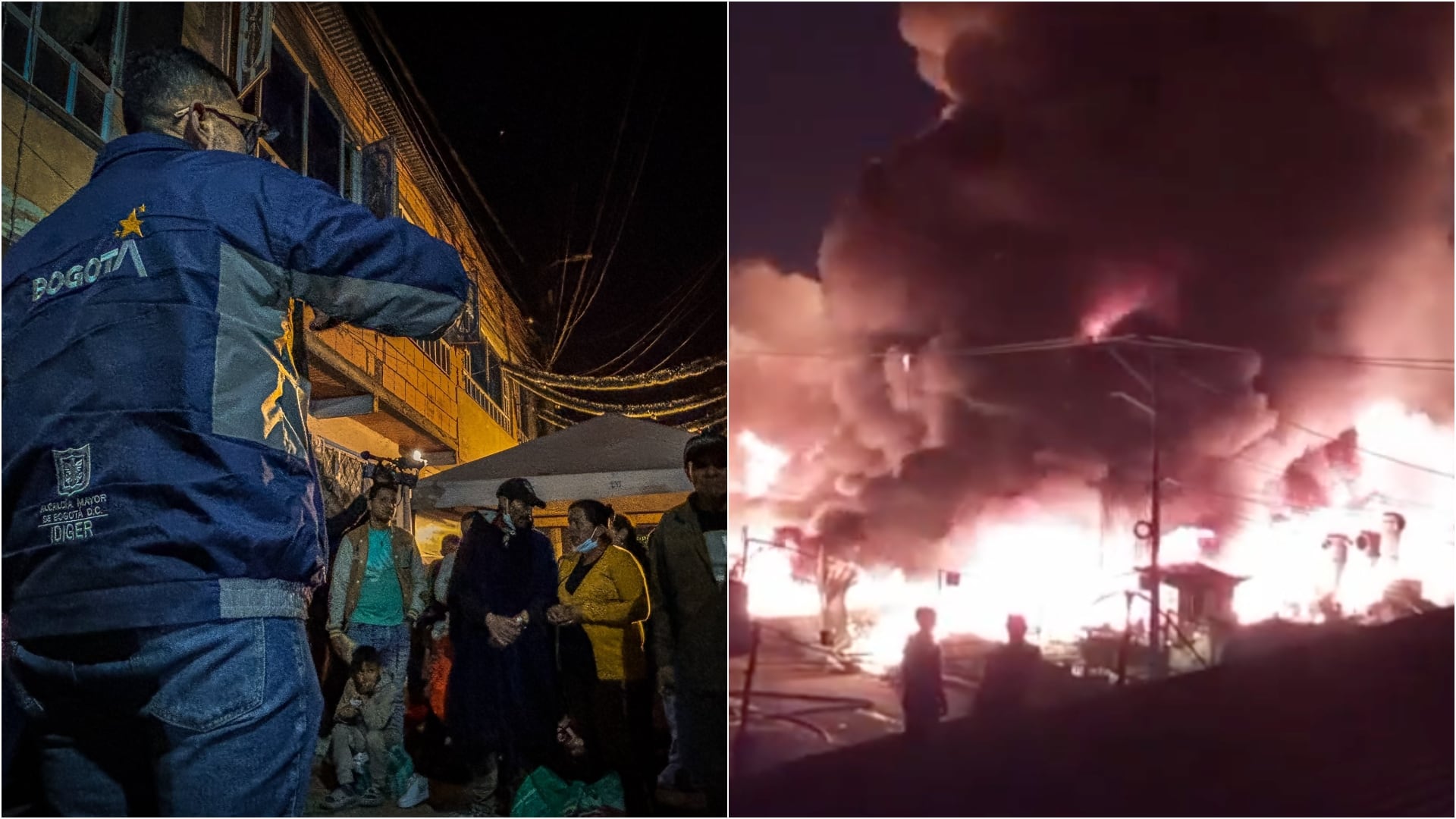 Entregan ayudas económicas a damnificados por incendio en Bosa (Foto: IDIGER y rede sociales)