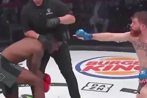 (VIDEO) Luchador de MMA atacó al árbitro tras librarse de estrangulamiento