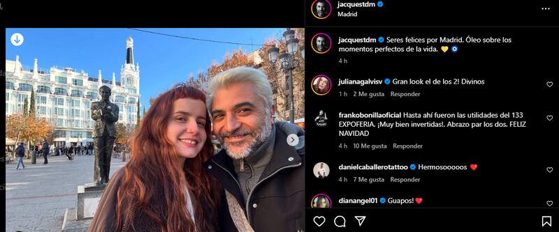 Jacko publicó unas hermosas fotografías con su pareja quien le acompaña en el país en el que está