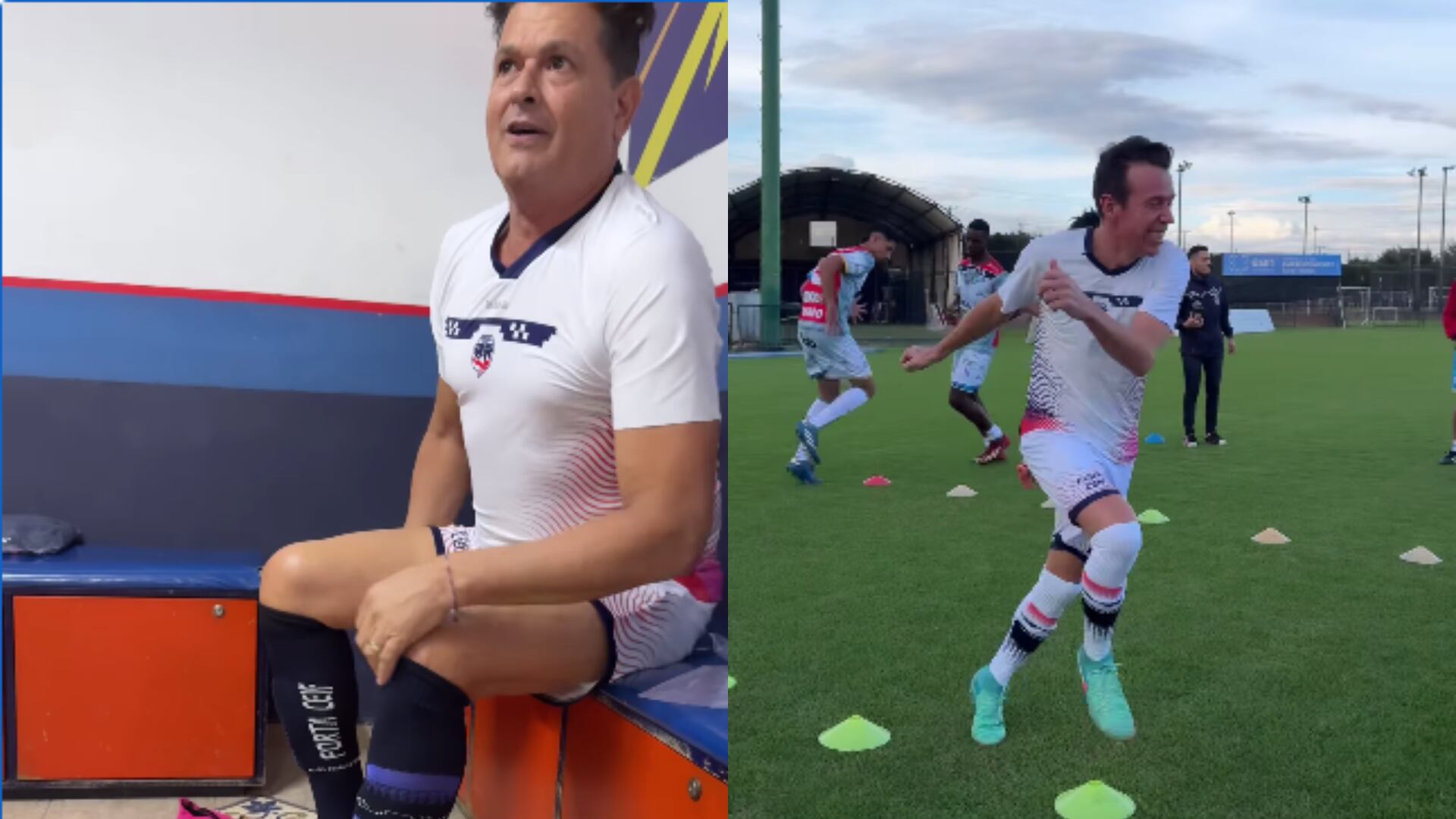 Carlos Vives y Rigoberto Urán - Fotos: Capturas de pantalla de las redes sociales de Fortaleza