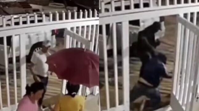 Imágenes del video en el que un hombre asesina a ladrón que lo intentó robar en Barranquilla.