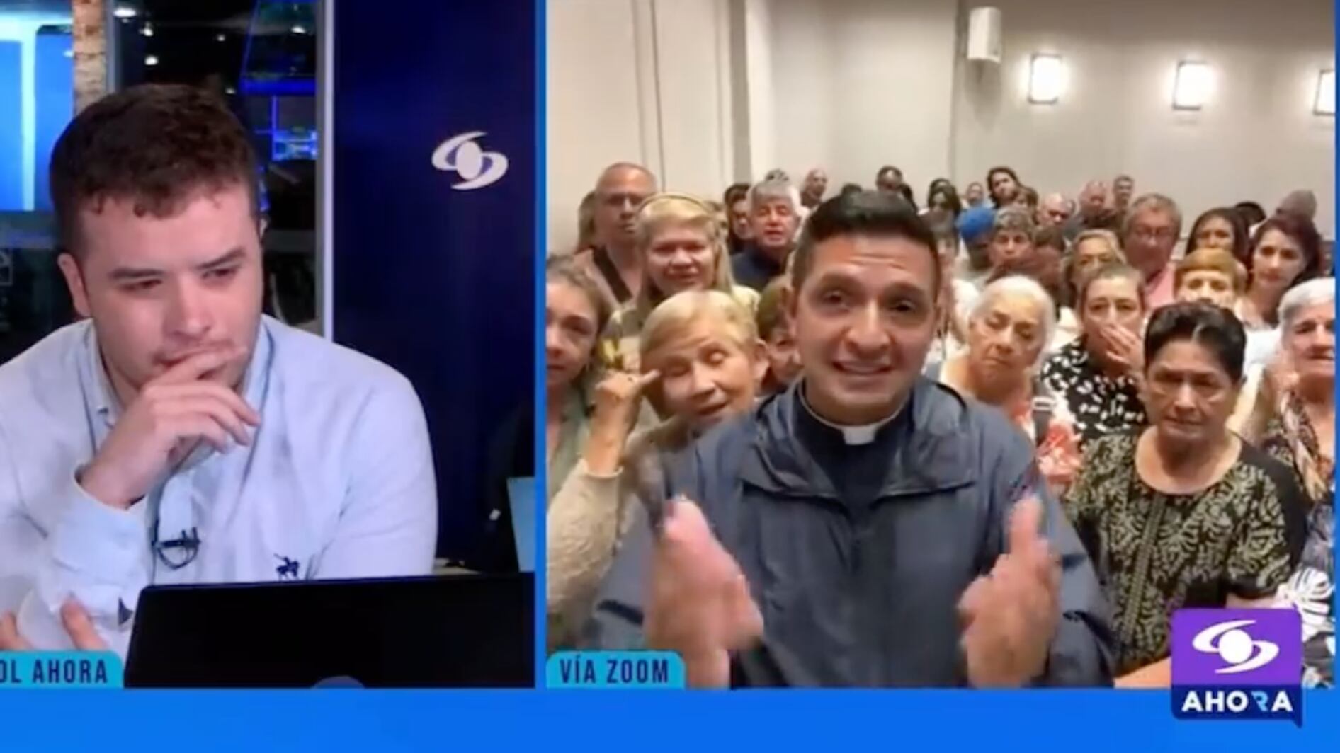 Padre Chucho en entrevista en Caracol Ahora desde Israel