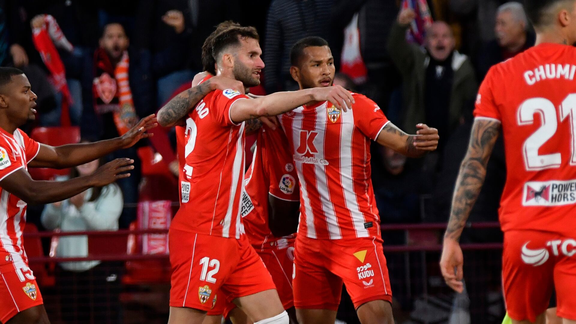 Asistencia de Luis Suárez en Almería, vs Barcelona