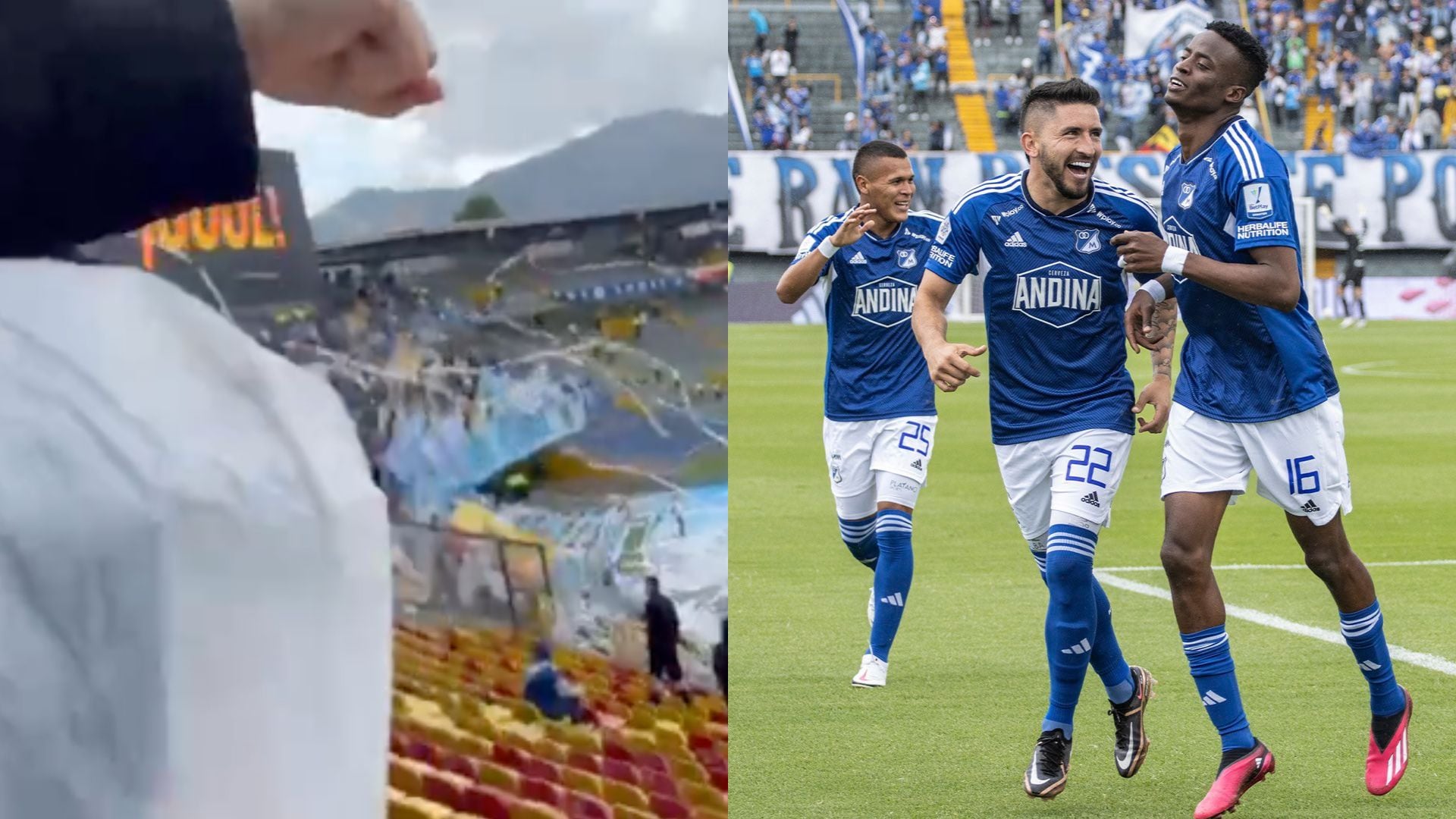El pequeño hincha de Millonarios vivió un día inolvidable.