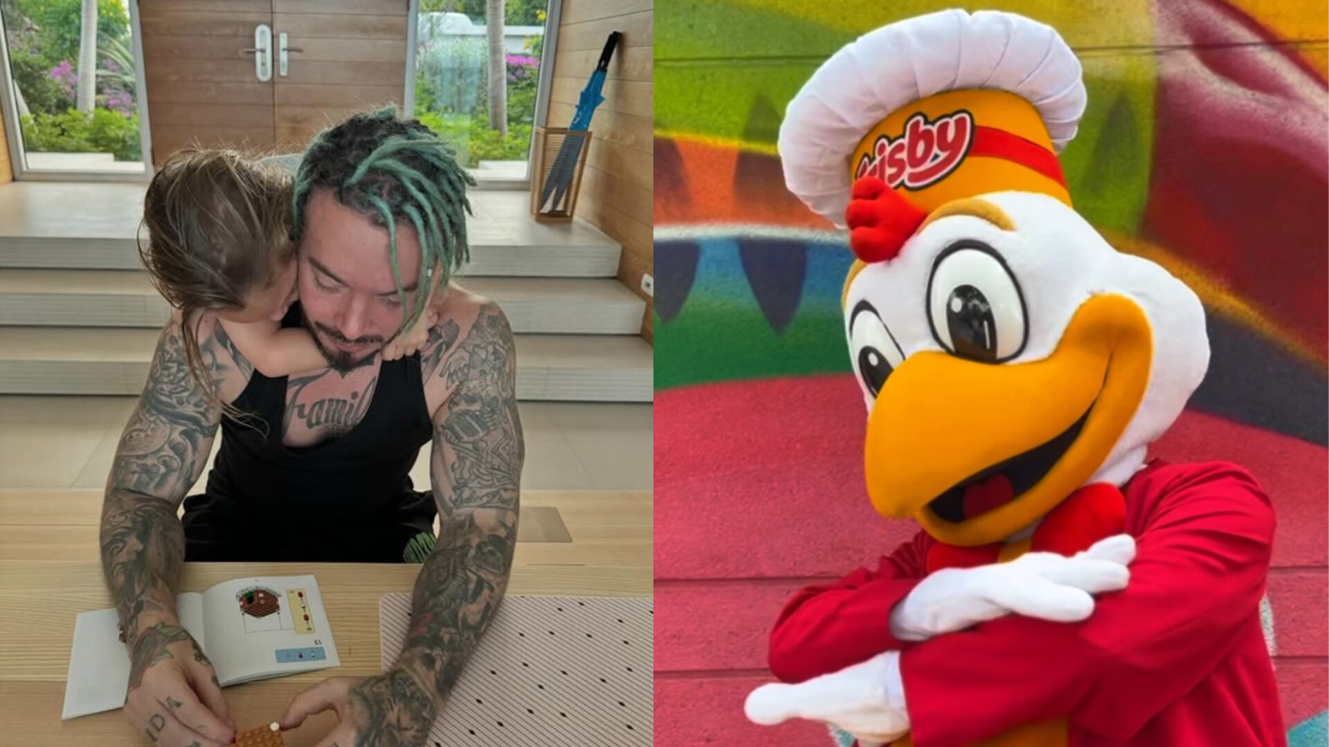 J Balvin y Rio apoyando a Frisby