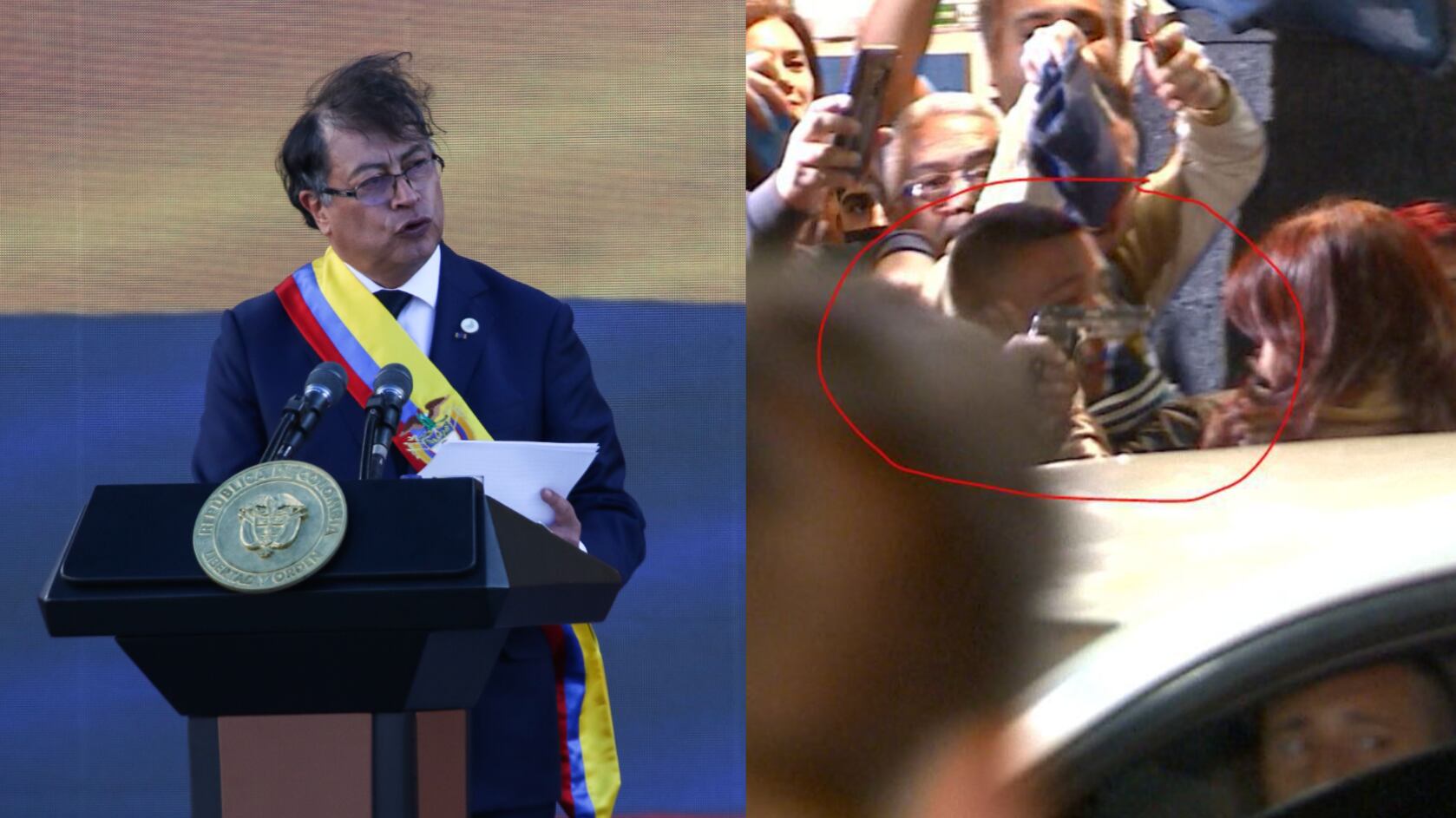 Gustavo Petro y atentado a Cristina Kirchner