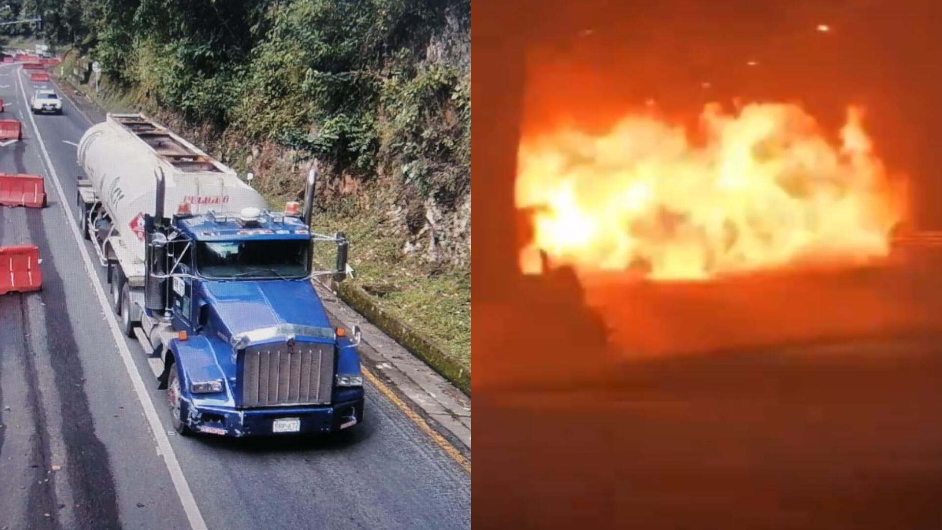 Conductor grabó el momento exacto en que tractomula se accidenta en la vía Bogotá-Villavicencio