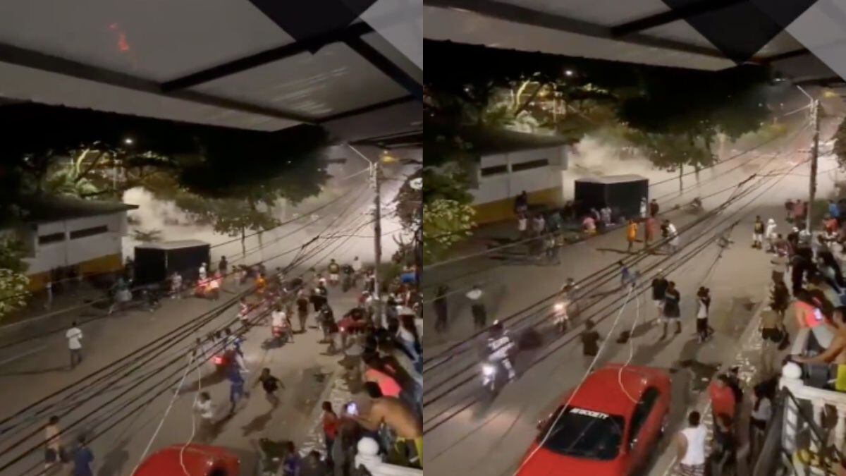 Comunidad tiene retenidos a docentes de institución en el oriente de Cali, barrio Calimio Desepaz por presunto abuso de docente a estudiante.