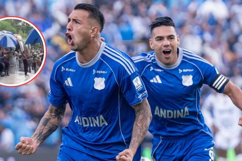 Los hinchas de Millonarios se hicieron sentir en Medellín: Banderazo en el hotel previo al partido vs Nacional