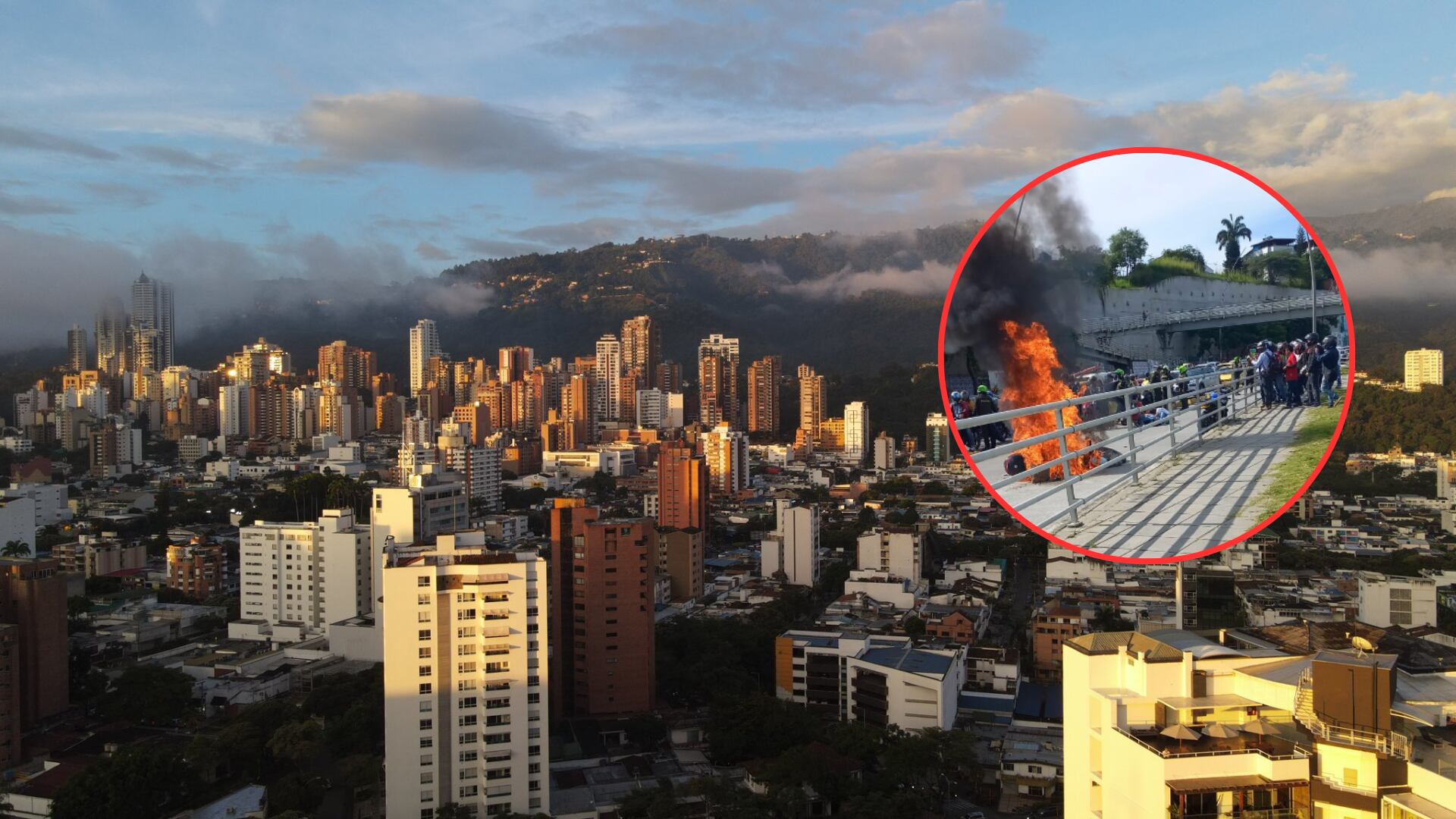 Caos en Bucaramanga por muerte de motociclista