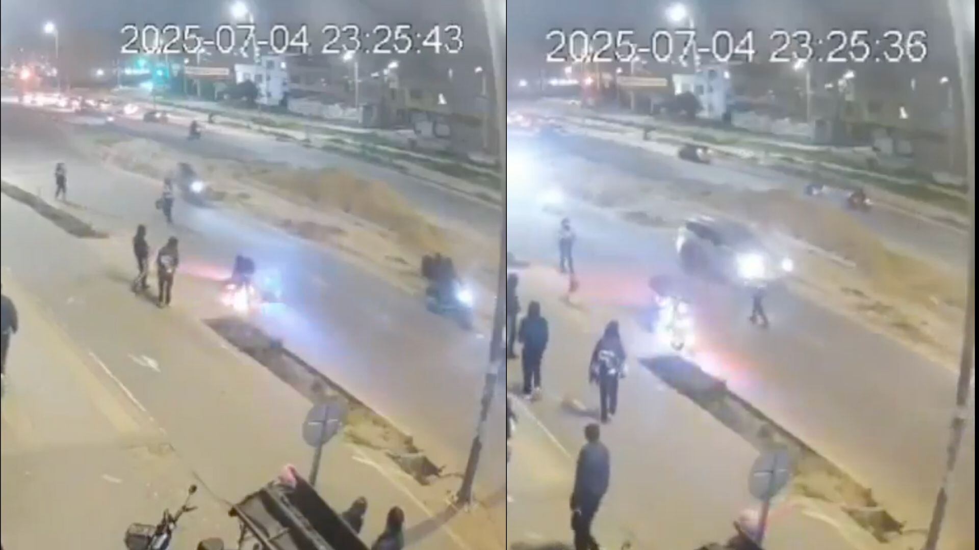 Encapuchados quemaron moto