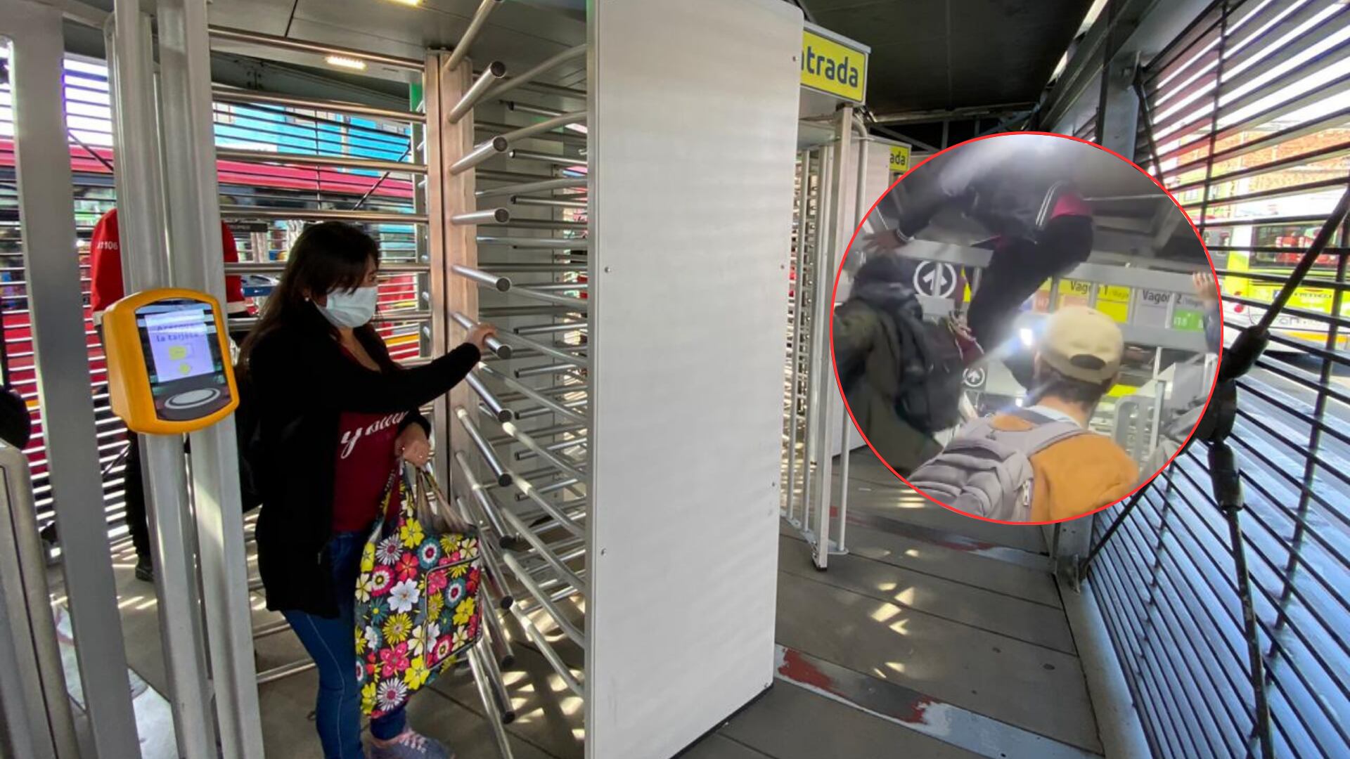 Pasajeros pusieron a prueba los nuevos torniquetes de TransMilenio y terminaron colándose