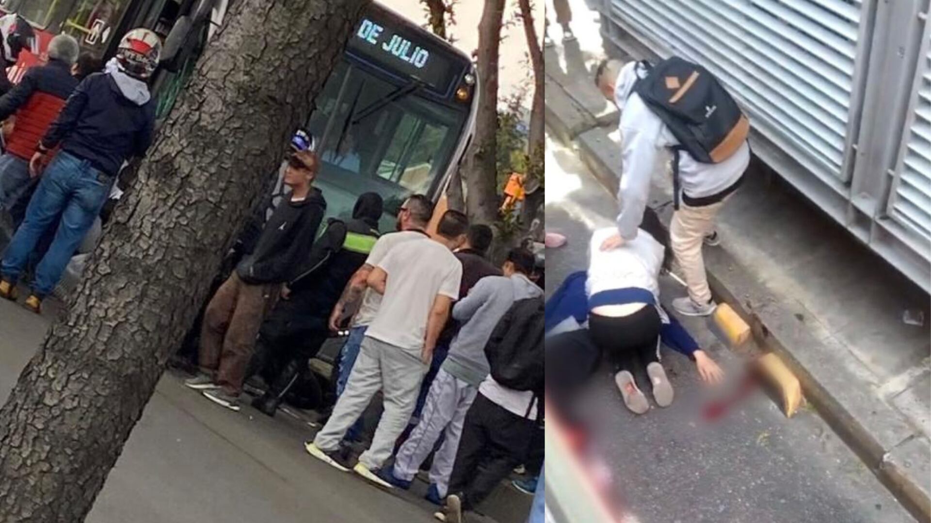Colado casi pierde la vida en una estación de TransMilenio.