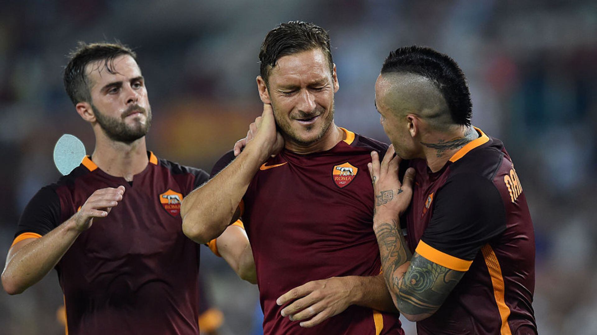 Francesco Totti con la Roma.