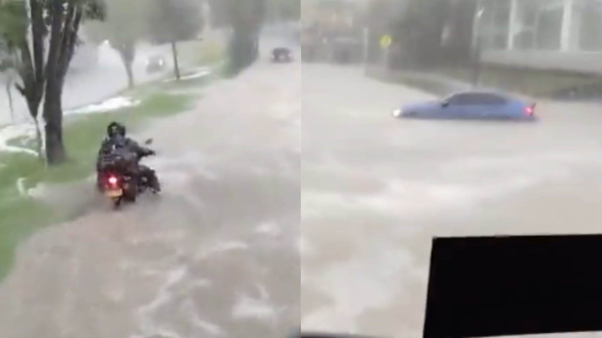 Impresionante inundación de la Carrera Séptima y la AutoNorte: autoridades solicitan tomar rutas alternas