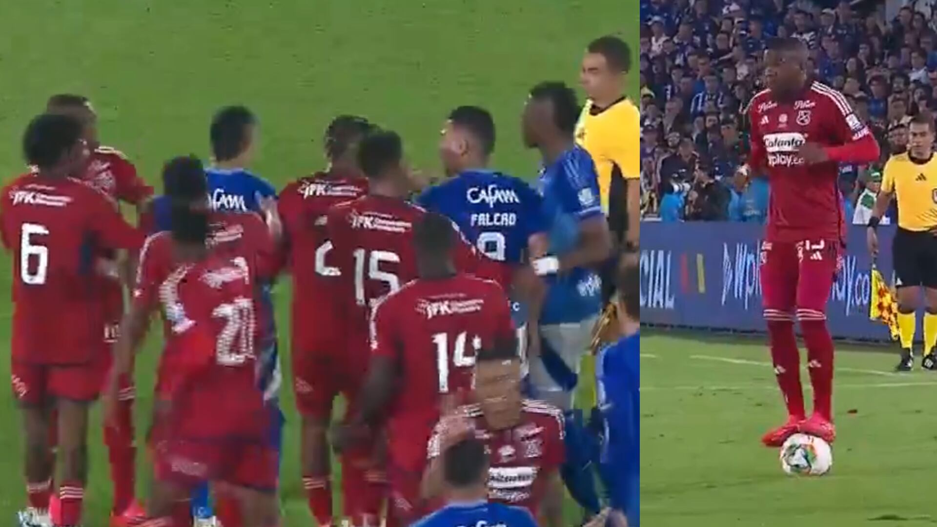 Chaverra volvió a tirar su ‘lujito’ y hasta Falcao salió a reclamarle por la falta de respeto