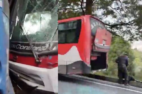 En video: aparatoso choque múltiple entre buses dejó varios heridos en el norte de Bogotá