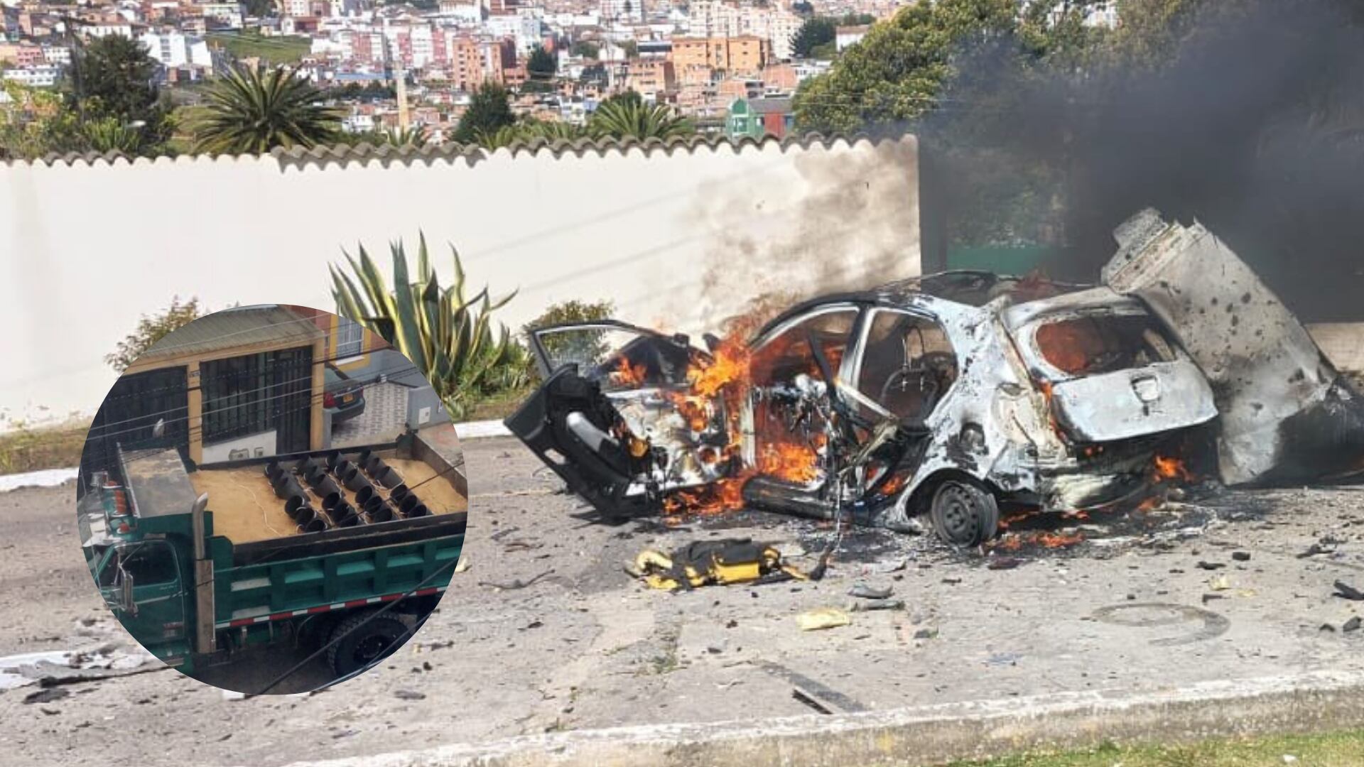Volqueta con explosivos en Tunja, Boyacá
