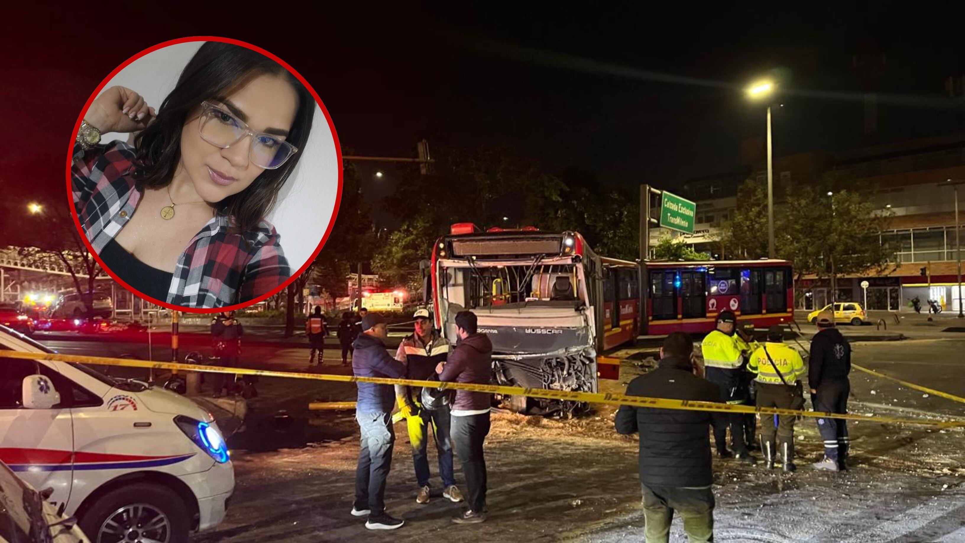 Deyanira Ordóñez accidente calle 80 TransMilenio