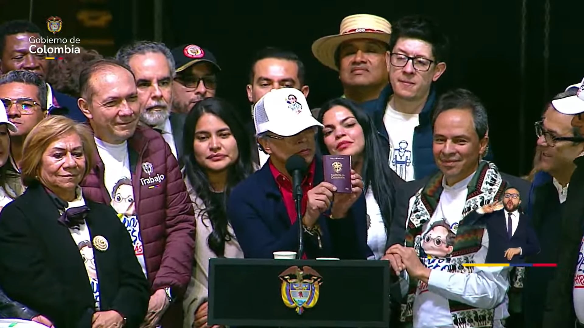 Presidente gustavo Petro ante la Plaza de Bolívar.