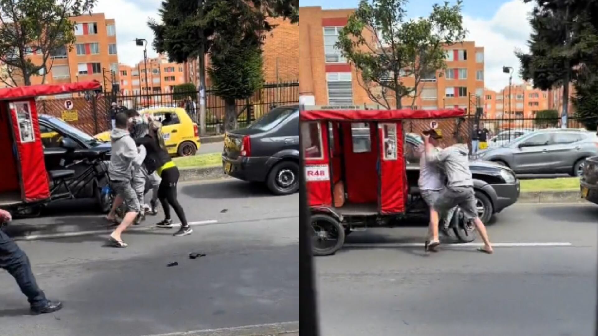 Bicitaxista rayó camioneta de alta gama y pretendía irse sin pagar el arreglo