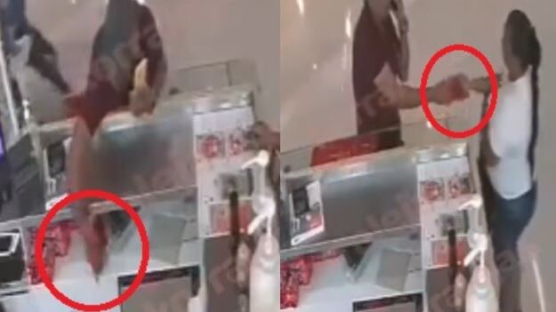 Robo a empleada de local comercial.