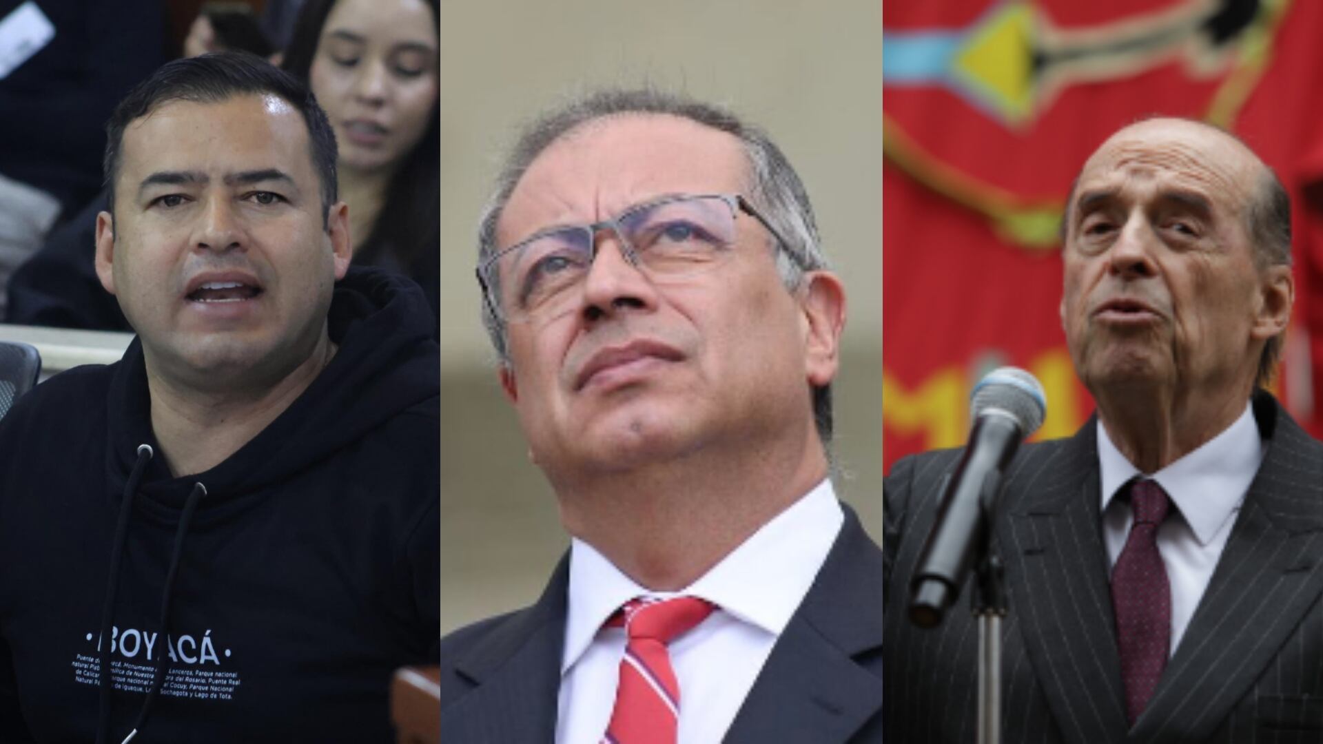 Jaime Raúl Salamanca, Gustavo Petro y Álvaro Leyva.