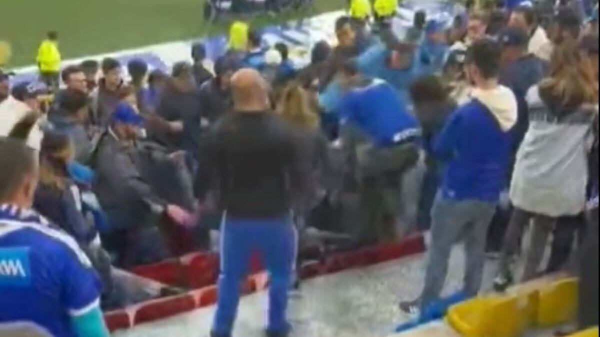 Hinchas de Millonarios casi linchan a uno de Santa Fe en El Campín
