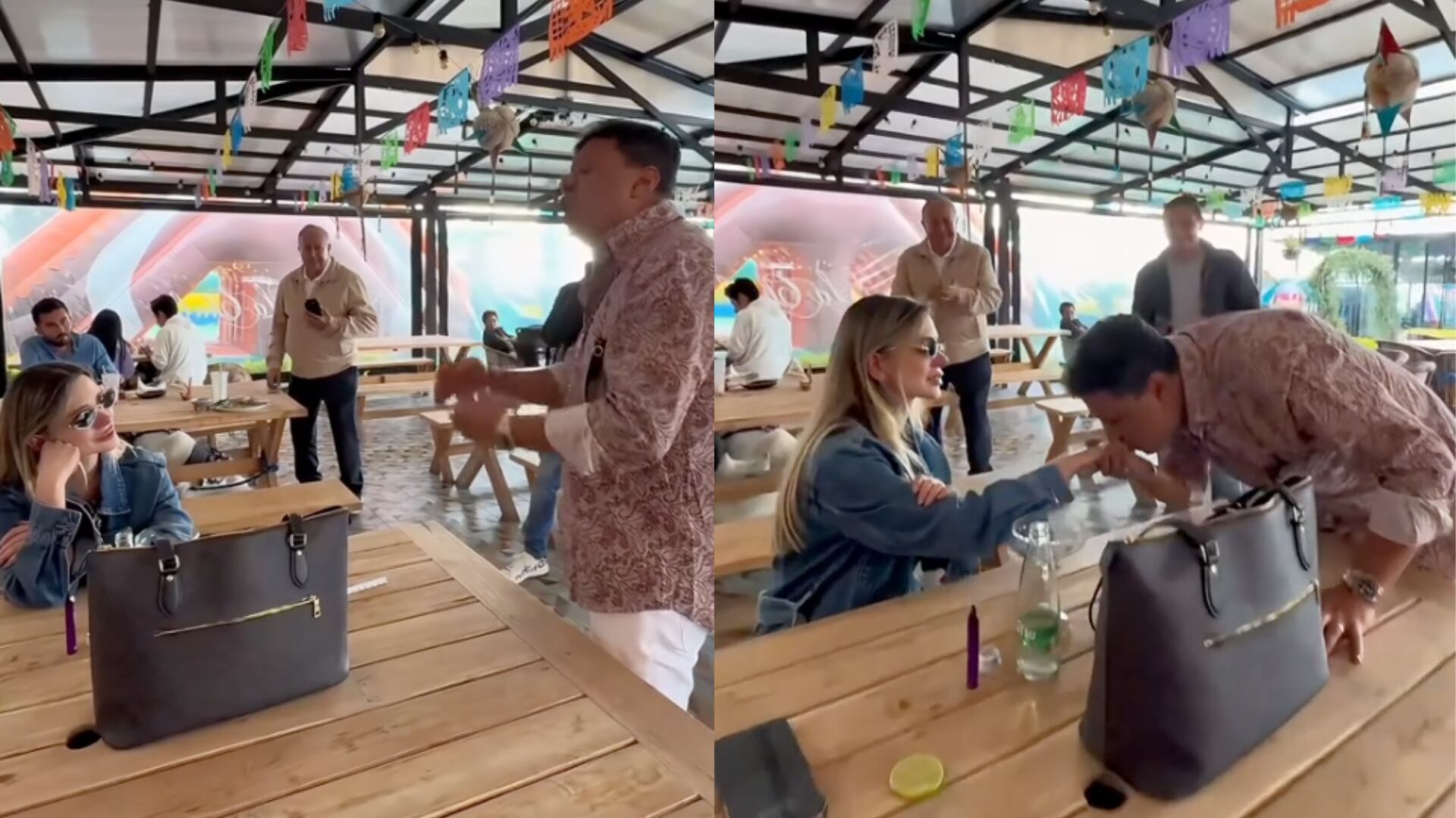 Rafael Santos sorprende a sus seguidores al consolar a mujer que estaba llorando en un lugar público