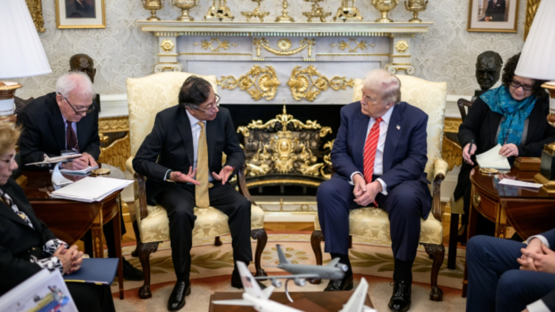 Donald Trump se refirió a la reunión que sostuvo con Gustavo Petro.