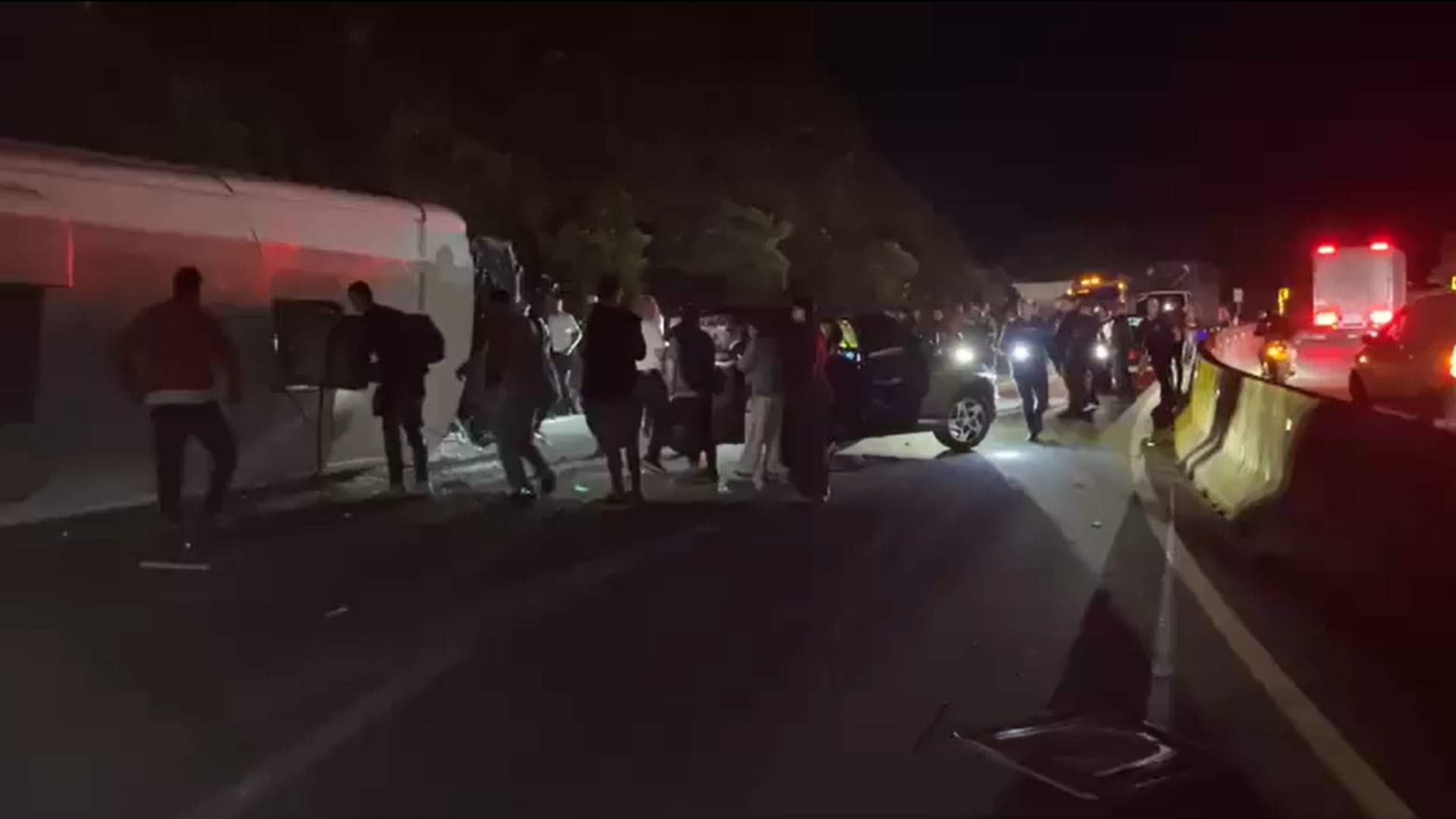 Accidente de bus en la vía Bogotá - La Vega.