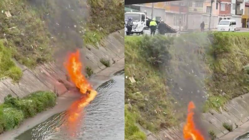 El colmo: motociclista en Bogotá prefirió quemar su moto antes de aceptar tres comparendos de la Policía