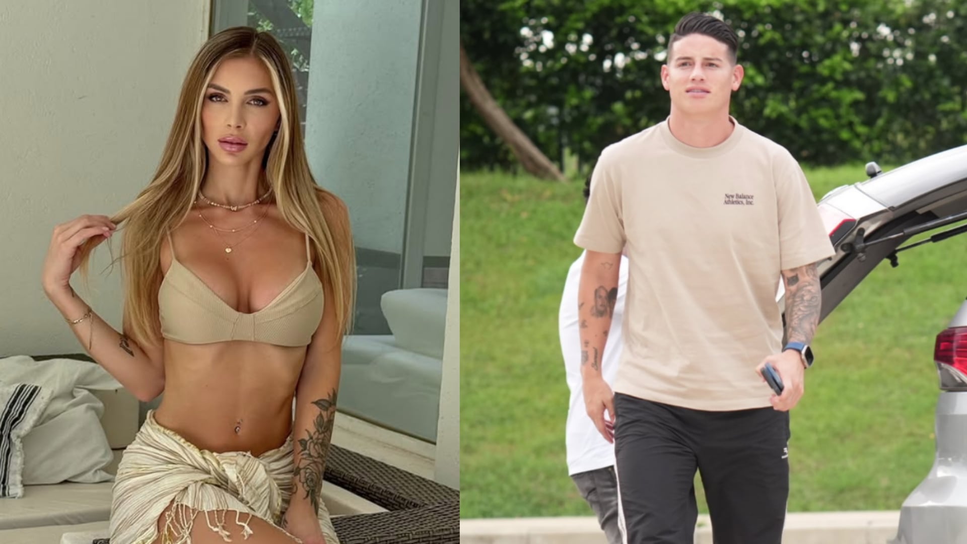 James Rodríguez y Romina Malaspina