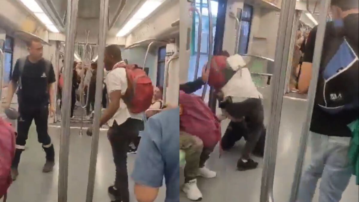 Se presentó una pelea en uno de los vagones del Metro de Medellín.