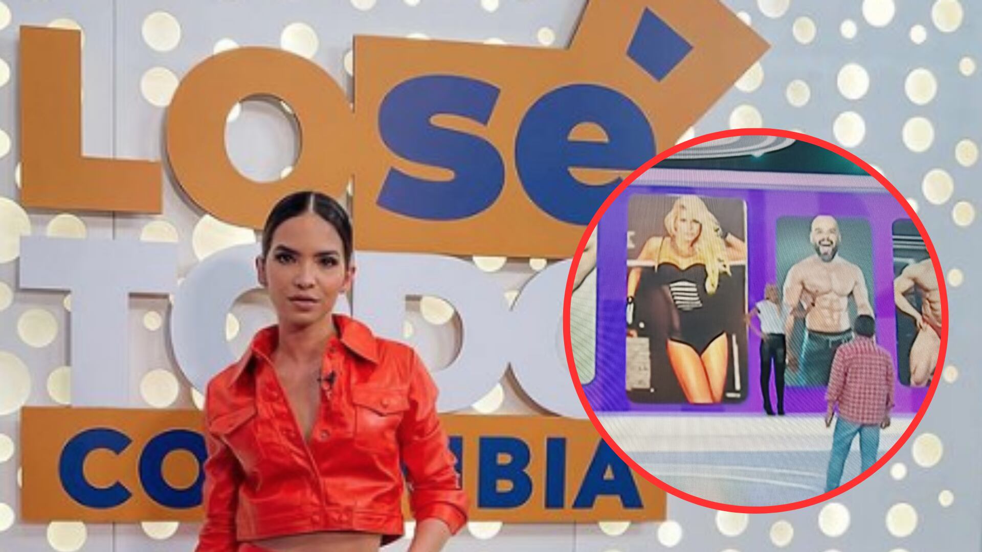 Presentadores de La Red Caracol, muestran por medio de montajes cómo se verían si participaran en el 'Desafío The Box'