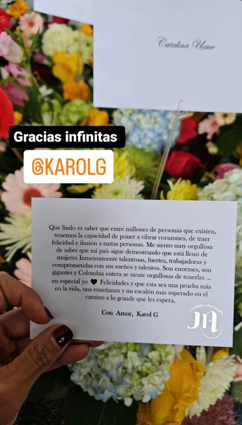 Karol G le demostró su afecto a la Selección Colombia Femenina