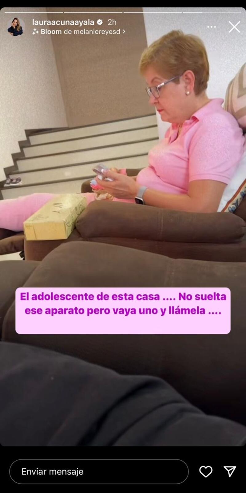 Laura Acuña mostró a la adolescente que llegó a su casa