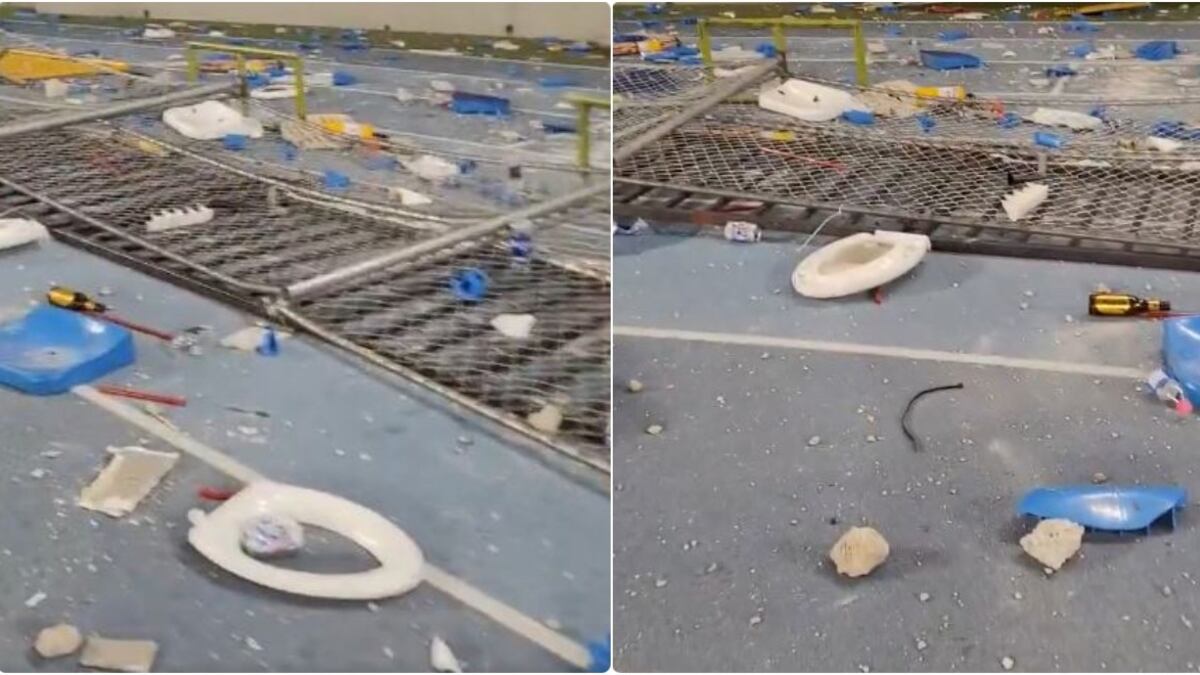 Hasta tapas de inodoros y lavamanos fueron lanzados por hinchas de América en el Pascual