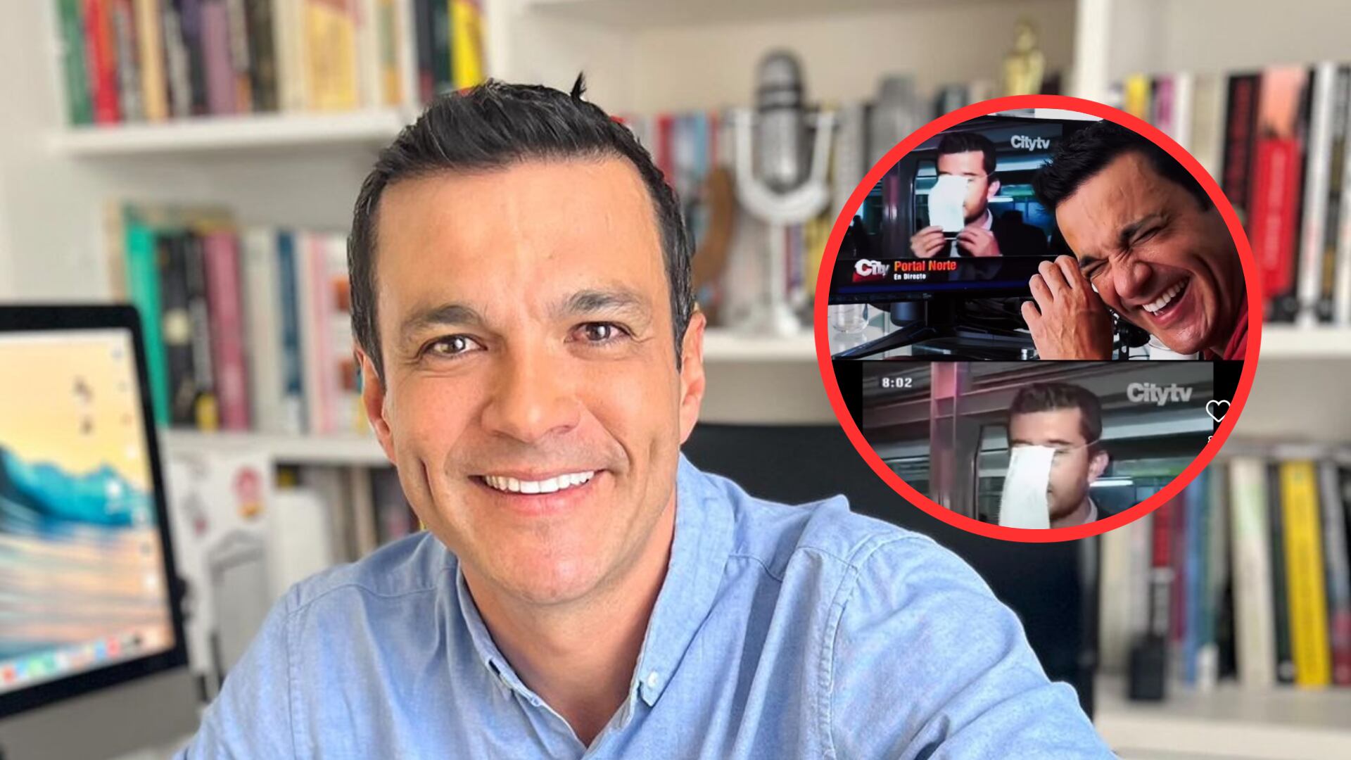 Juan Diego Alvira recordó al hombre que se volvió viral al no saber como ponerse el tapabocas