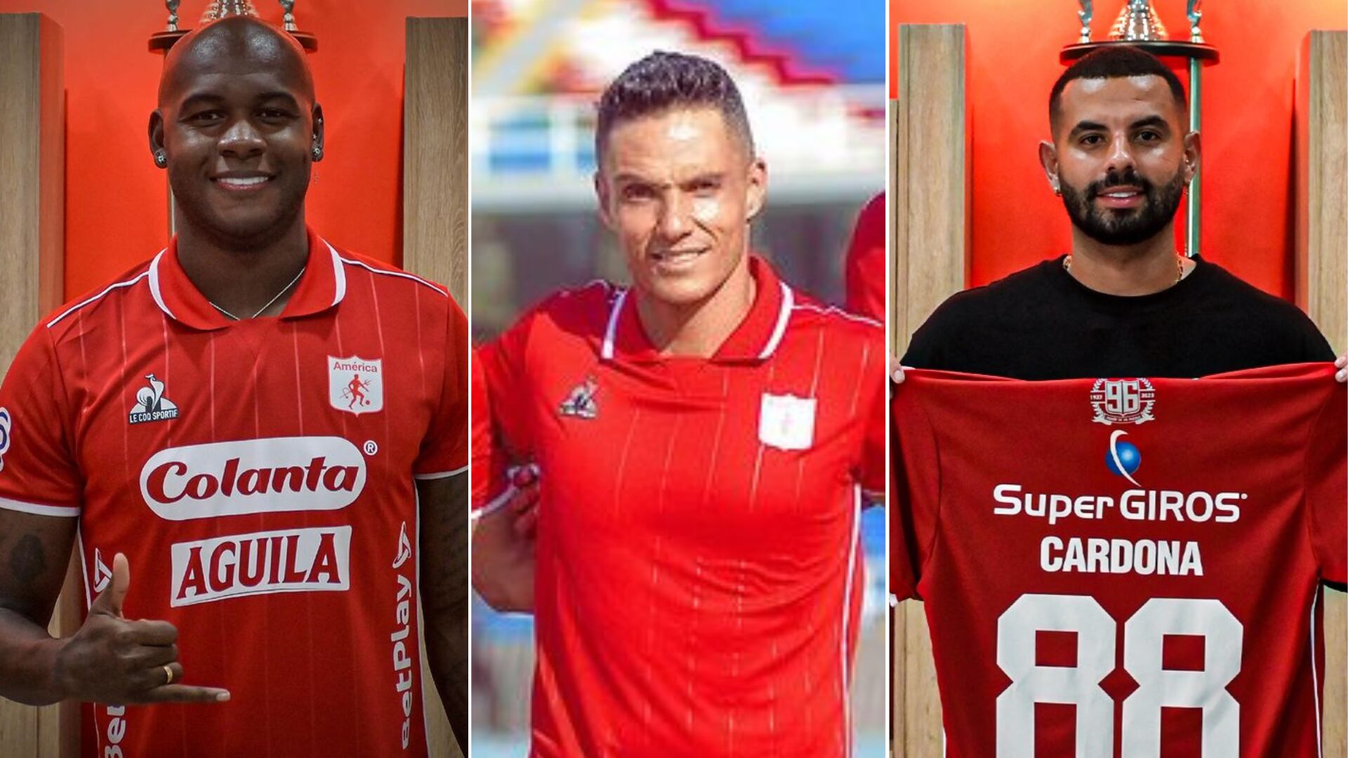 Lucas González, Víctor Ibarbo y Edwin Cardona