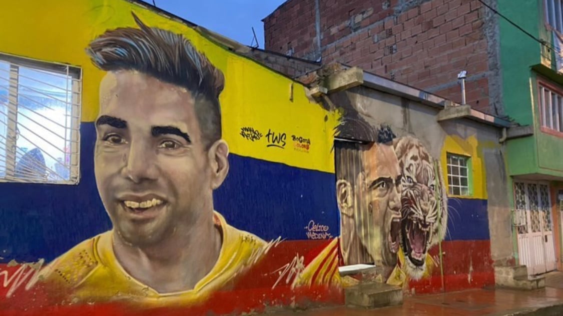 Falcao quedó descrestado con un mural suyo en Ciudad Bolívar