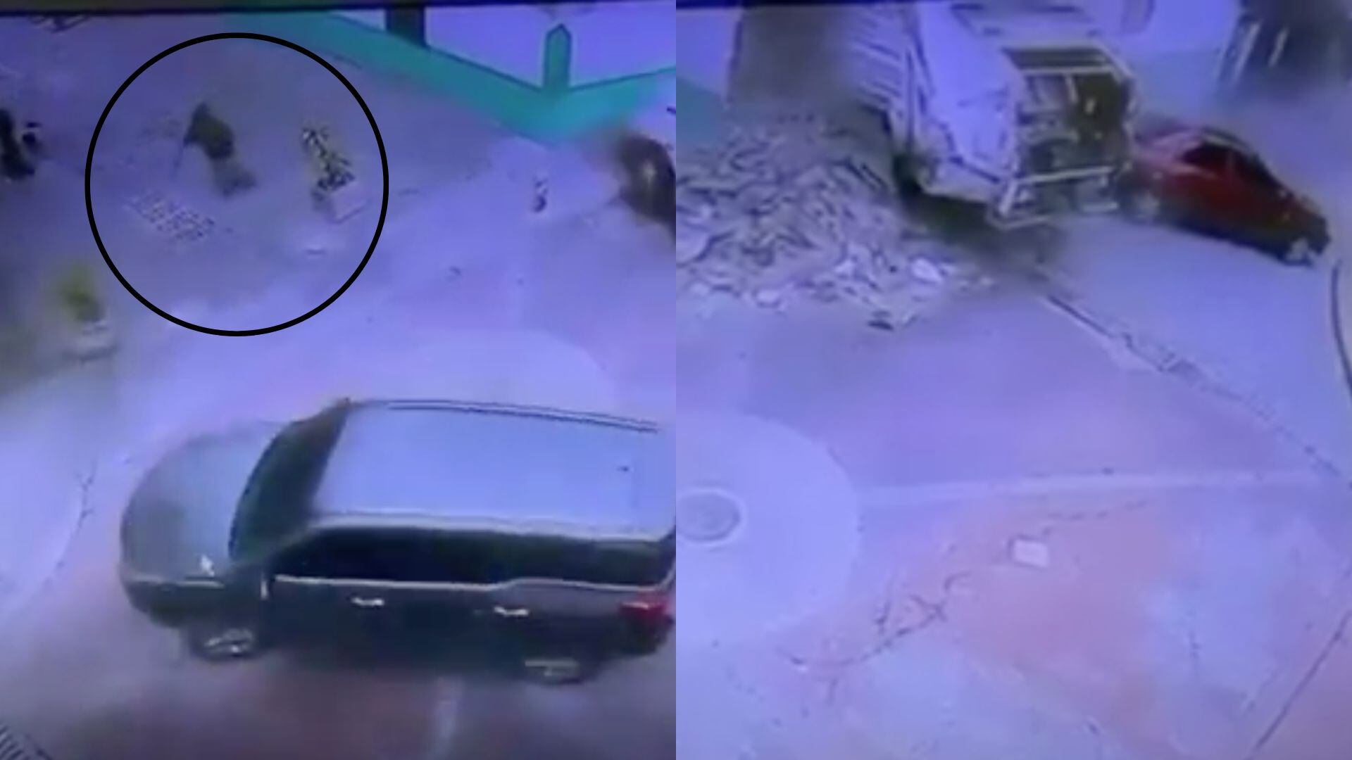 Accidente de camión de basura en el centro de Bogotá