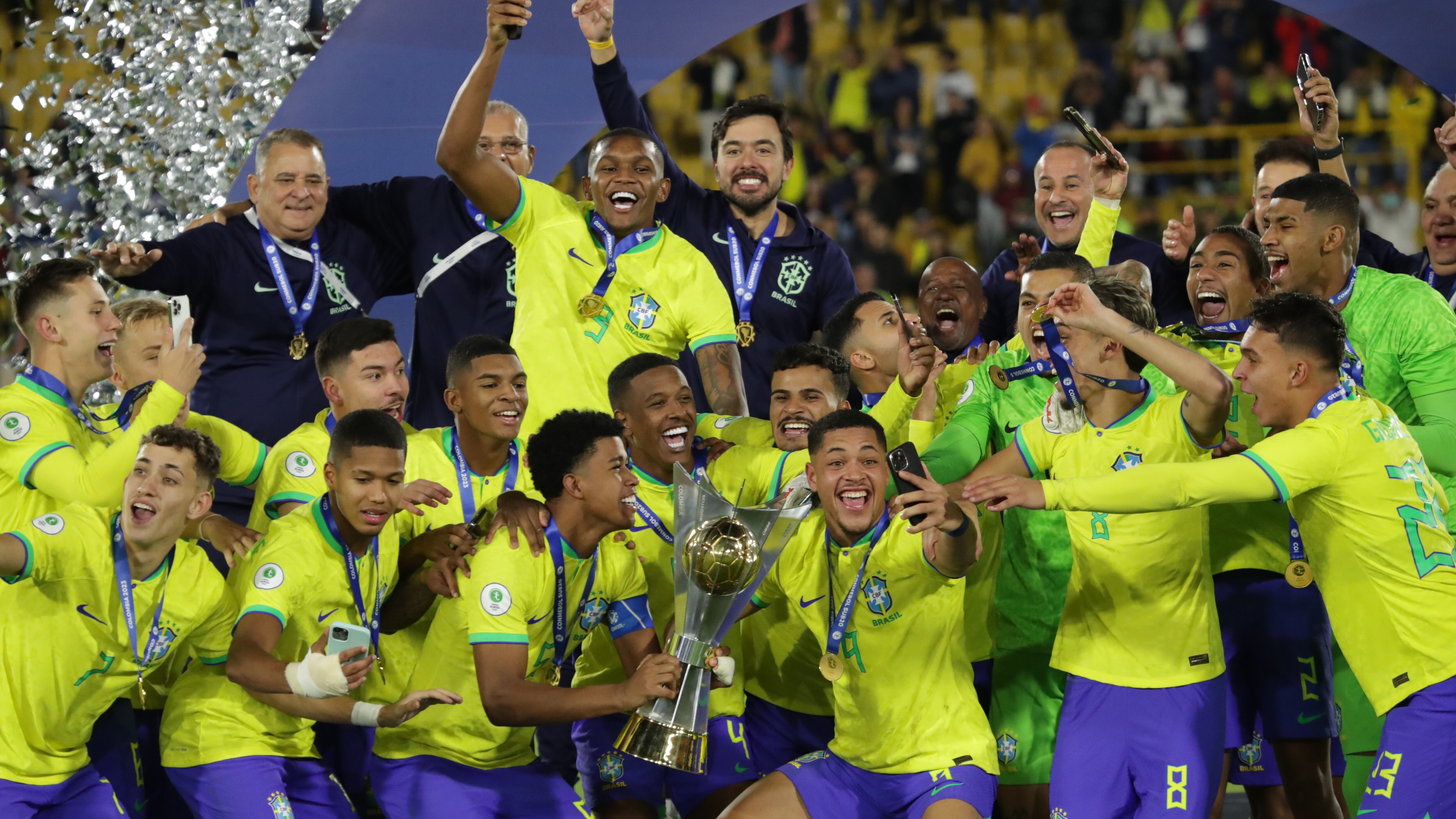 Brasil, campeón del Sudamericano Sub 20 en el estadio El Campín de Bogotá